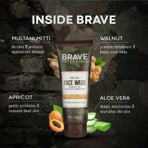 Brave Essentials De -Tan Face Wash