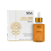 SESAsa 100% Pure Kumkumadi Face Oil with packaging on a white background