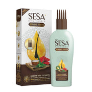 SESAA Ayurvedic Strong Roots shampoo bottle and packaging on a white background