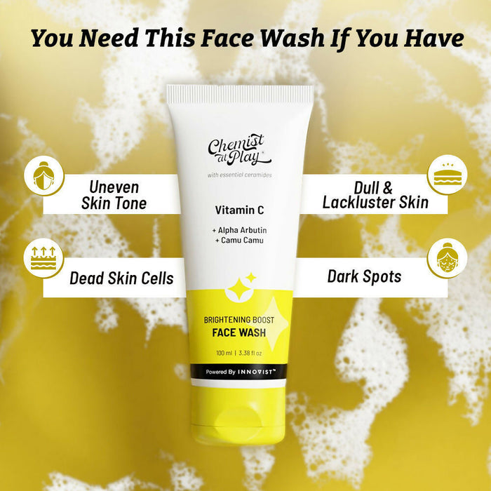 Chemist At Play Retinol Anti-Aging Body Lotion + Brightening Boost Face Wash Combo