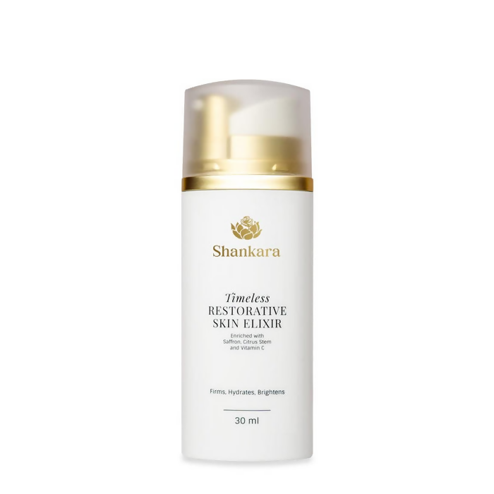 Shankara Timeless Restorative Skin Elixir bottle on a white background
