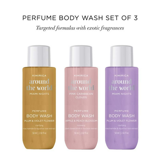 Kimirica Around The World Perfume Body Wash Trio Kit Gift Set