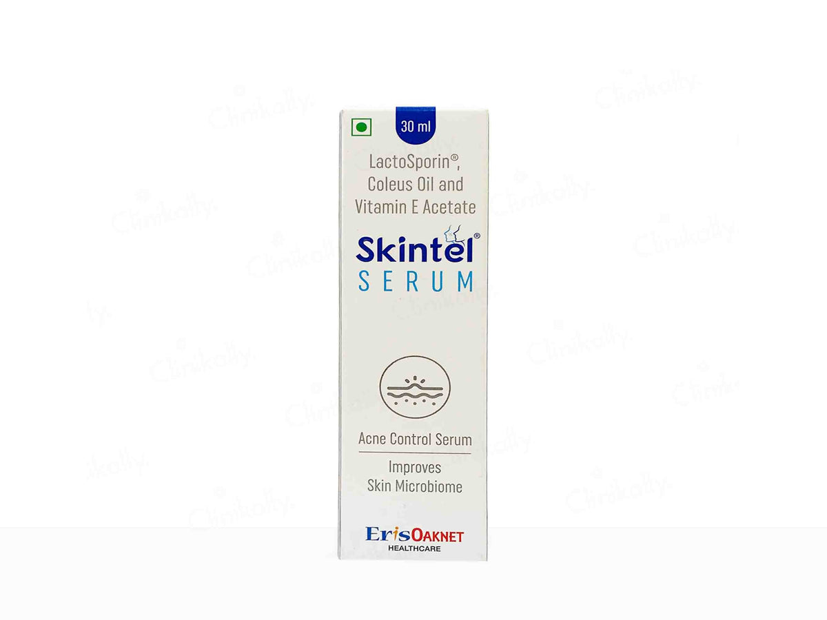 Skintel Serum packaging on a white background