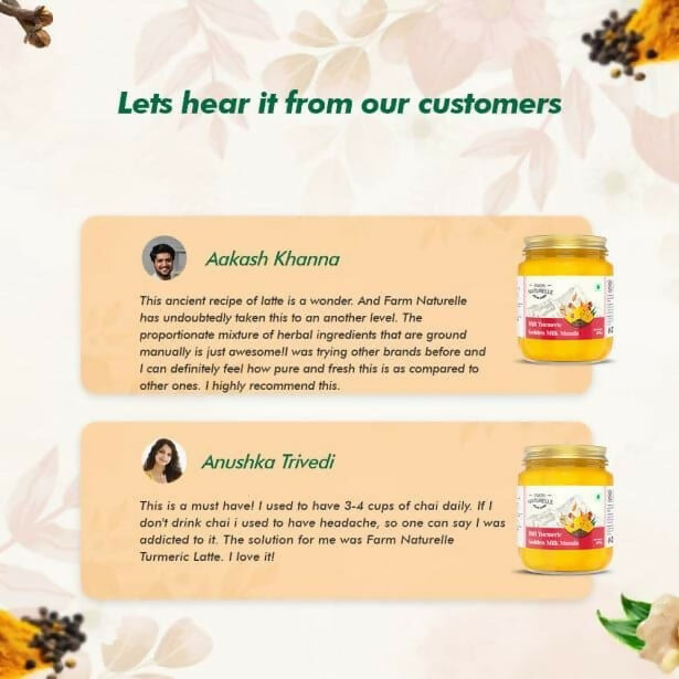 Farm Naturelle Golden Milk Masala - Turmeric Latte Blend with Spices