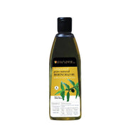 Bottle of Soulflower coldpressed pure natural birthing oil on a white background