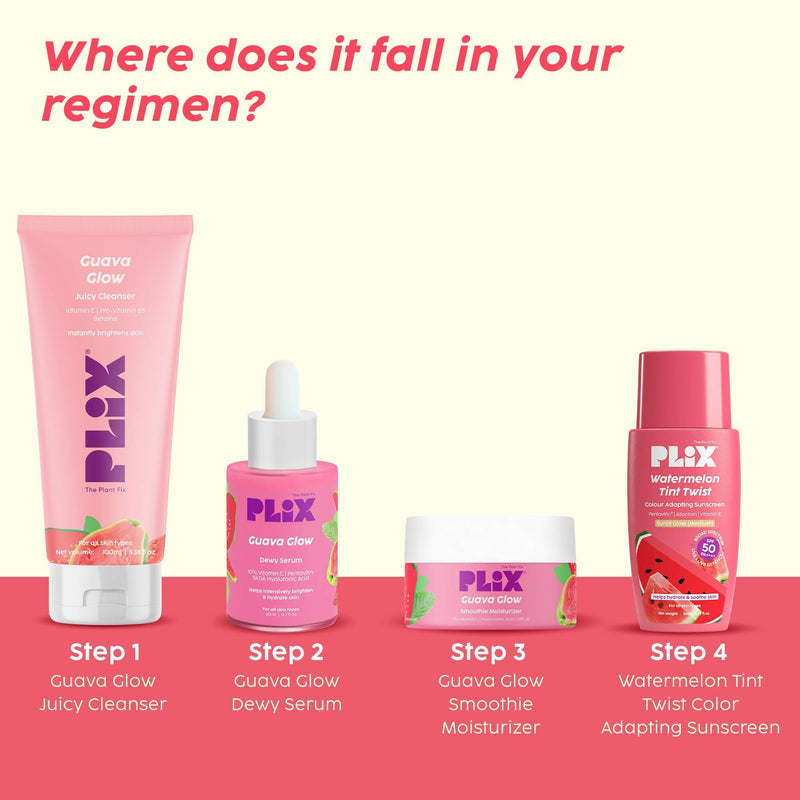 PLIX The Plant Fix Watermelon Tint Twist Color-Adapting Sunscreen For Light Coverage & Instant Glow