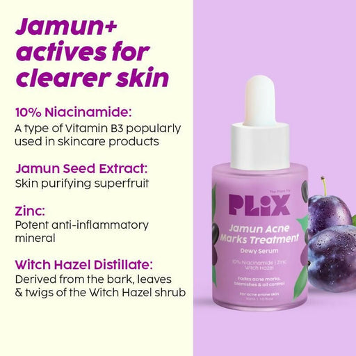 PLIX The Plant Fix Jamun Face Wash & Acne Marks Serum Combo