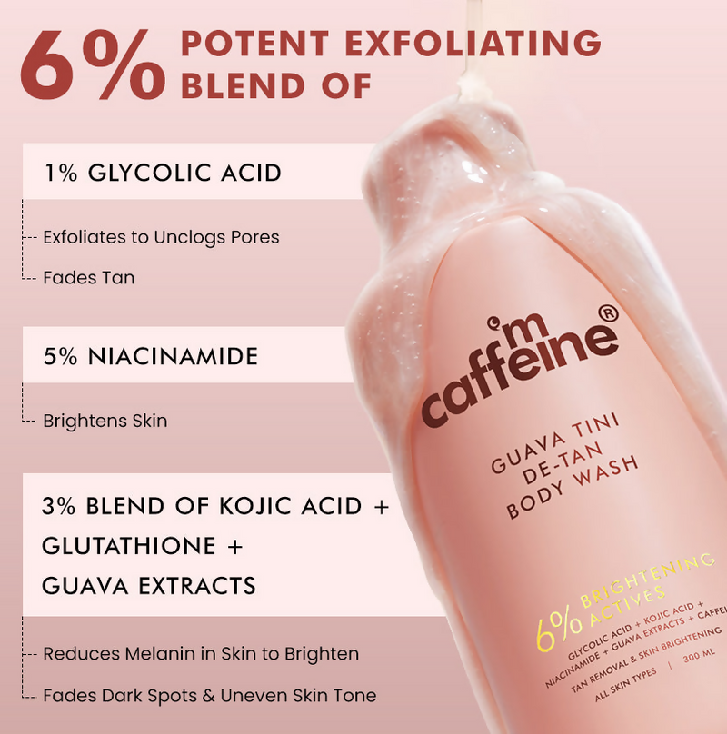mCaffeine Brighten, De-Tan & Acne-Free Body Wash