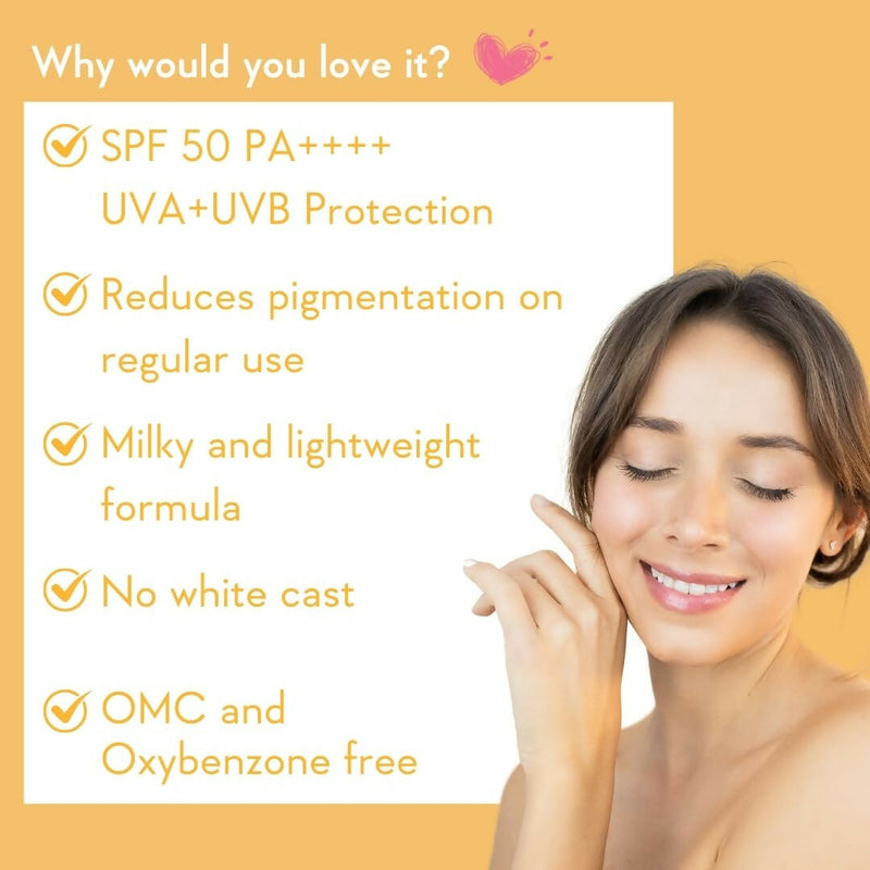 Wishcare Vitamin C Pure Glow Milk Sunscreen SPF 50