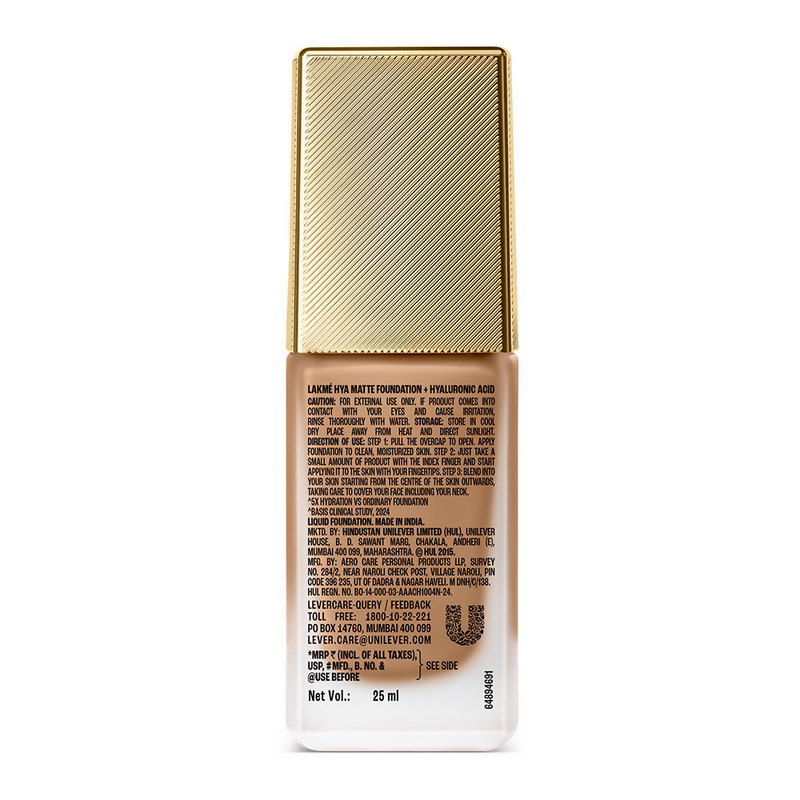 Lakme 9to5 Hya Matte Foundation + Hyaluronic Acid - Cool Tan
