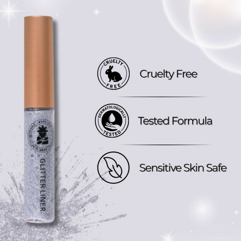 BOBI Glitter Eyeliner Silver Diamond Sparkle Finish