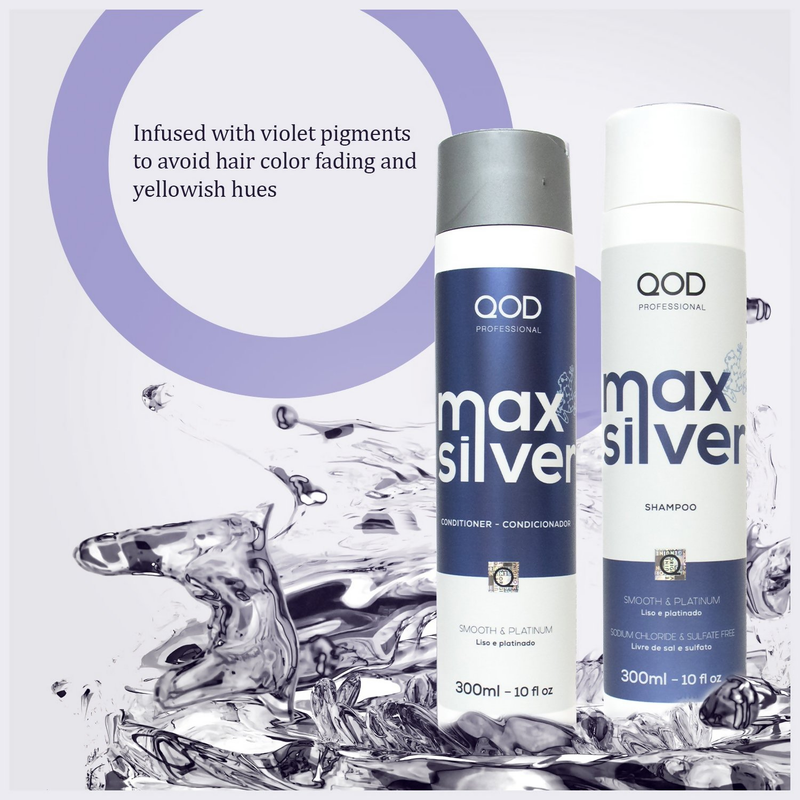 QOD Professional Max Silver Shampoo and Conditioner