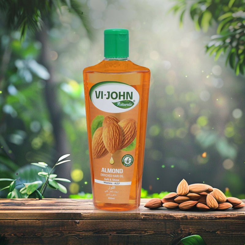 VI-JOHN Naturale Almond Enriched Hair Oil Soft & Shine With Vitamin A,E & F