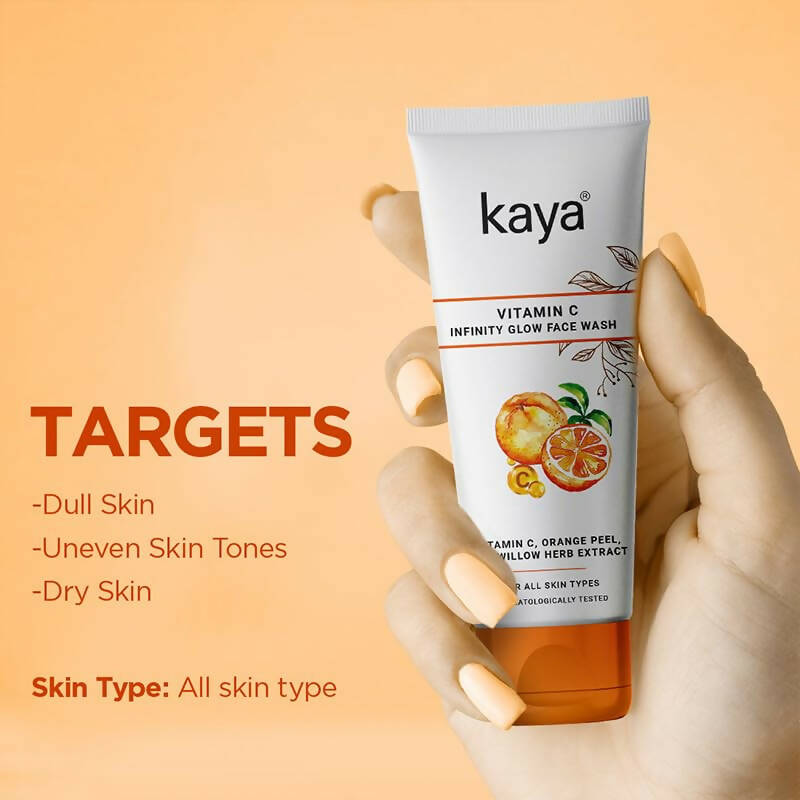 Kaya Skin Awakening Rinse Face Wash with Niacinamide, Vitamin C, A & E for All Skin Types