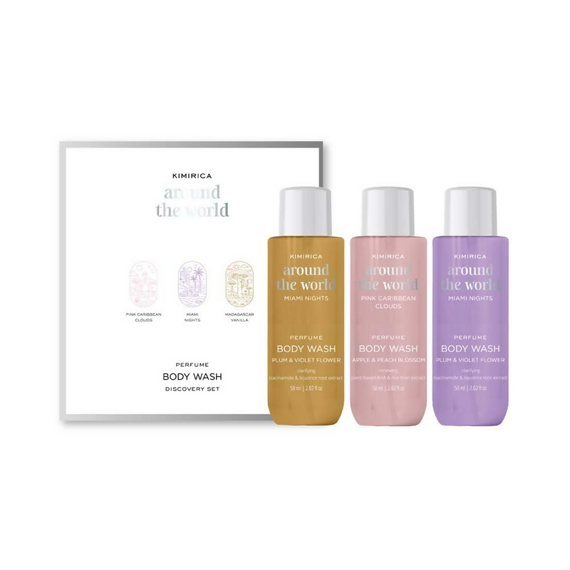 Kimirica Around The World Perfume Body Wash Trio Kit Gift Set