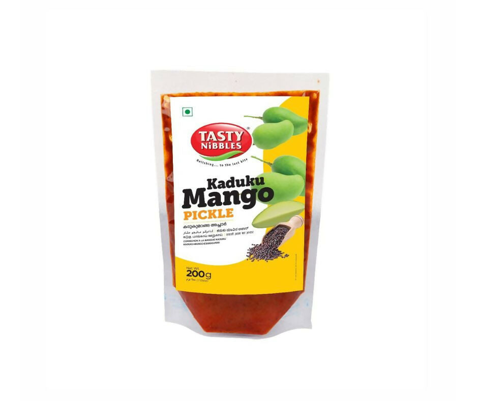 Pack of Tasty Nibbles Kaduku Mango Pickle on a white background