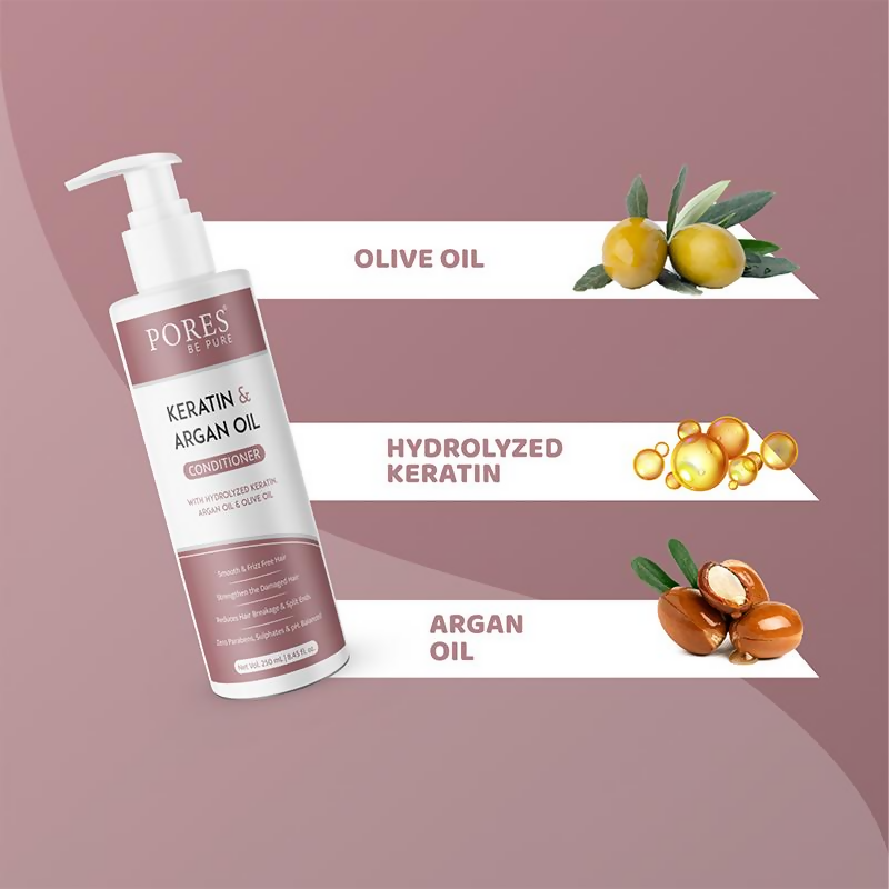 Pores Be Pure Keratin & Argan Oil Hair Conditioner
