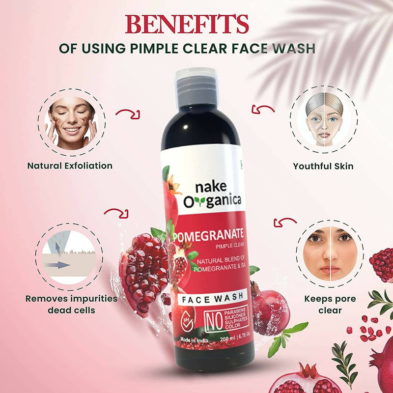 Nake Organica Pomegranate Pimple Clear Face Wash