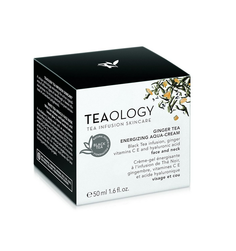 Teaology skincare cream packaging on a white background