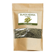 Package of Black Henna Powder by Ayur House on a white background