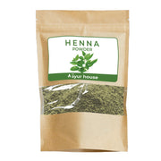 Package of Henna Powder from The Ayur House on a white background