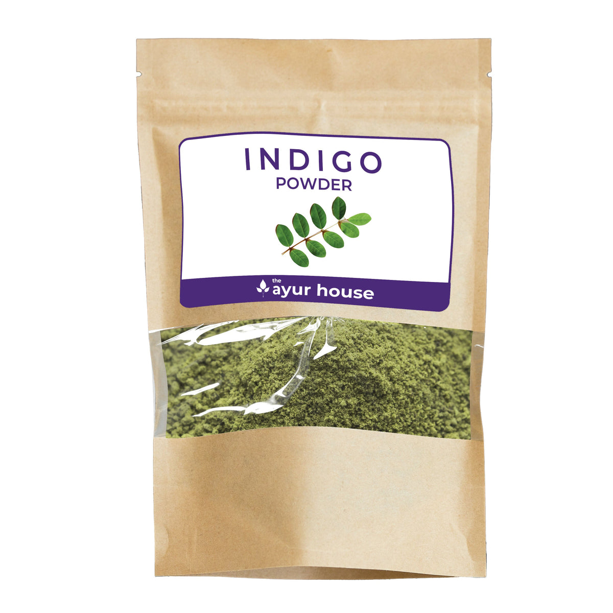 Package of Indigo Powder by Ayur House on a white background