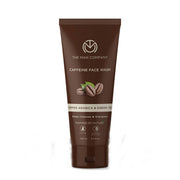 Brown tube of Caffeine Face Wash by The Man Company on a white background