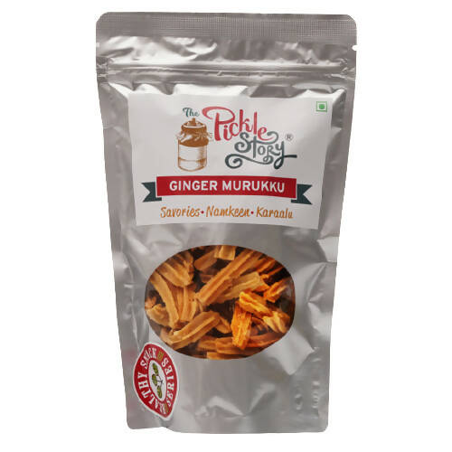 Packaged Ginger Murukku from The Pickle Story on a white background
