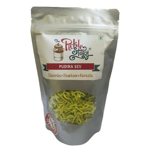Packaged Pudina Sev from The Pickle Story on a white background