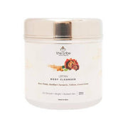 A packaged Ubtan body cleanser by The Tribe Concepts, featuring an image of rose petals and spices on the label.