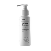 Traya Defence Shampoo bottle on a white background