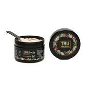 TRU Cocoa Body Butter jar with lid on a white background