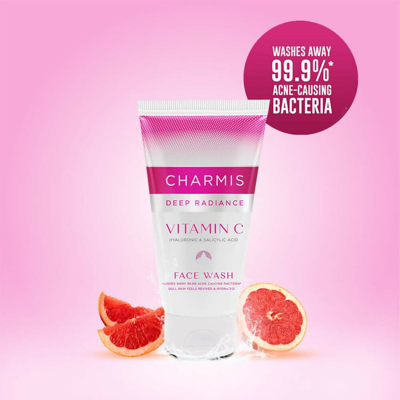 Charmis Deep Radiance Vitamin C Face Wash with Hyaluronic Acid & Salicylic Acid