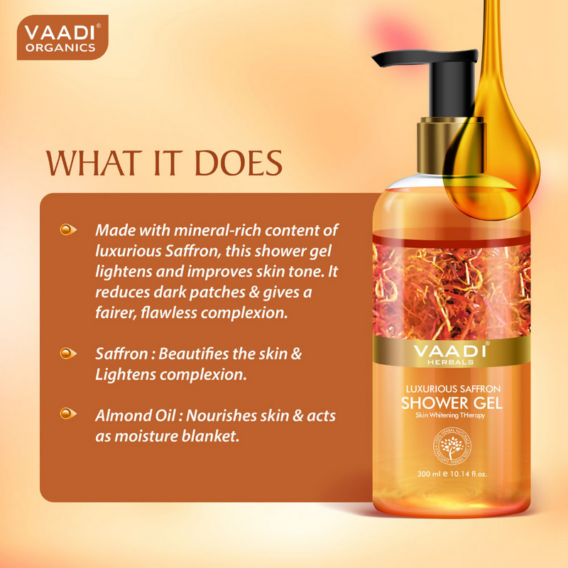 Vaadi Herbals Luxurious Saffron Shower Gel