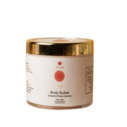 Jar of TVAM Body Butter with gold lid on a white background