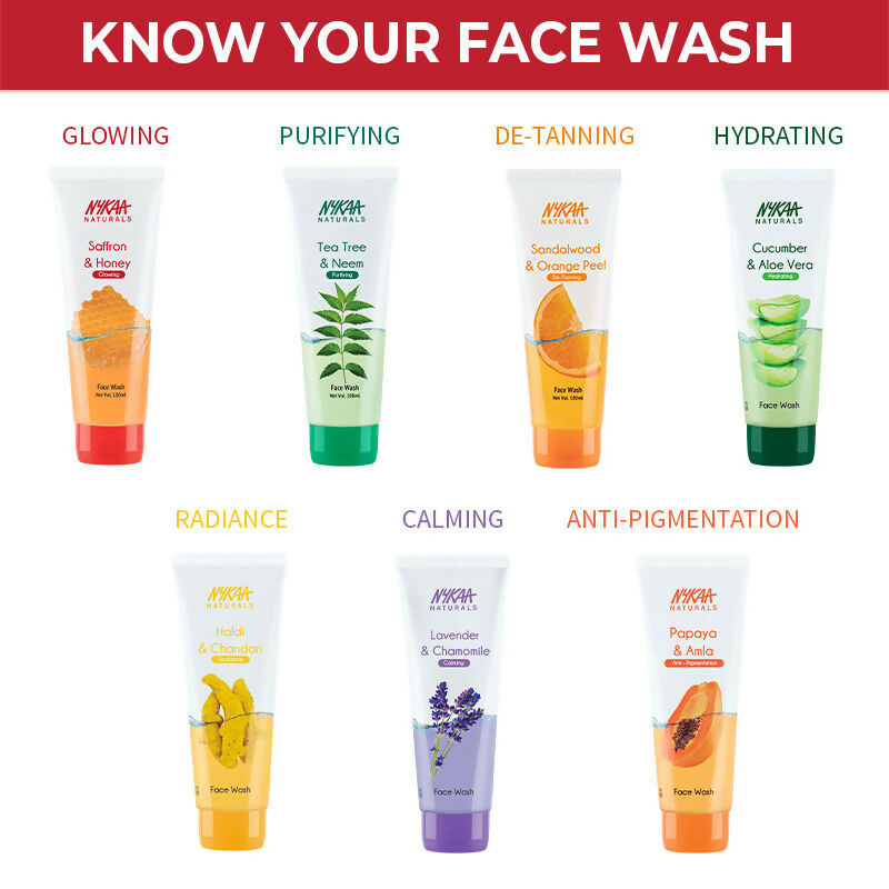 Nykaa Naturals Sandalwood & Orange Peel Face Wash for Tan Removal