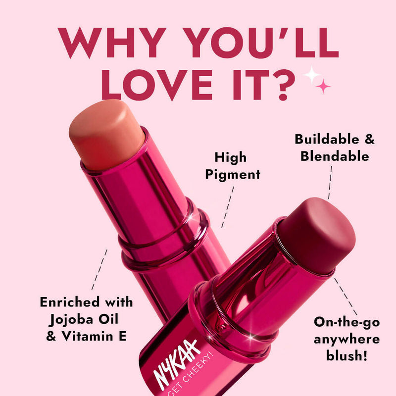 Nykaa Cosmetics Get Cheeky Blush Stick - Pink Passion