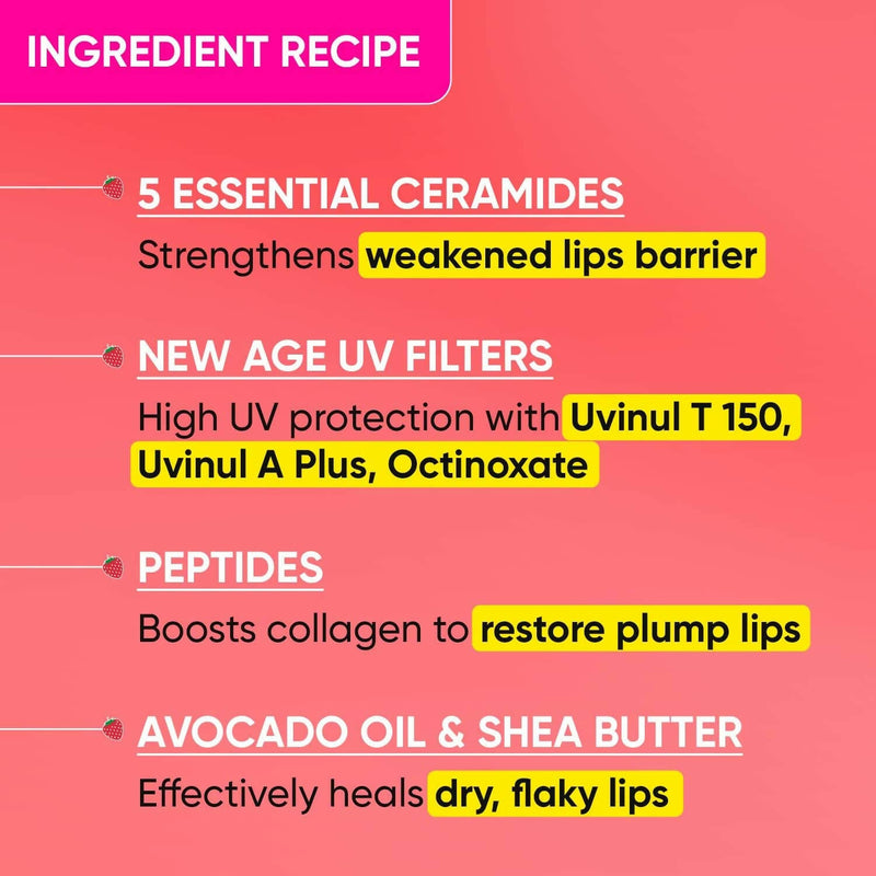 Dot & Key Barrier Repair Ceramide & Peptide SPF 50+, PA+++ Lip Balm - Red Romance