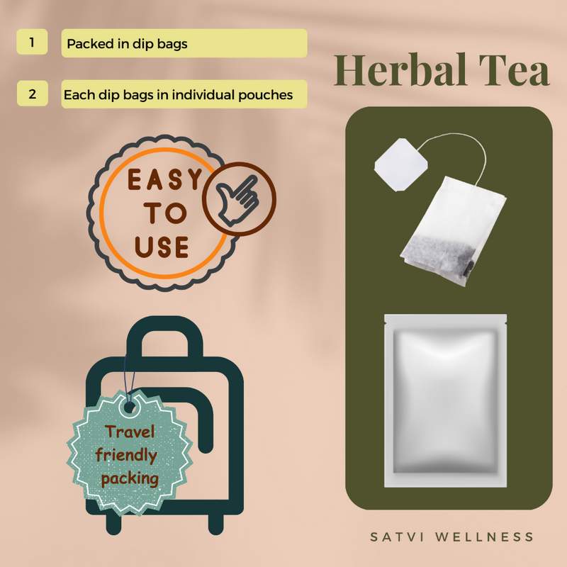 Satvi Wellness Turmeric Ginger Amla Tea| Turmeric Tea| Ginger Tea| Amla Tea