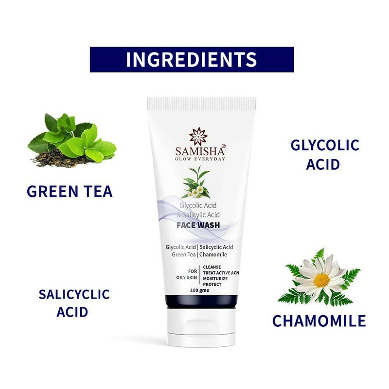 Samisha Organic Glycolic Acid & Salicyclic Acid Face Wash
