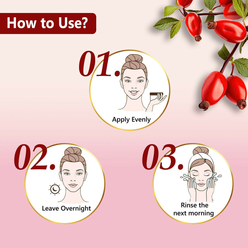 Good Vibes Rosehip Hydrating Glow Night Cream - Nourshing, Skin renewing, Sleep treatment