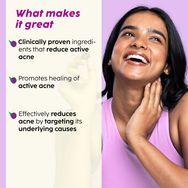 PLIX The Plant Fix Jamun Skincare With Cleanser, Body Wash & Active Acne Serum For Women & Men