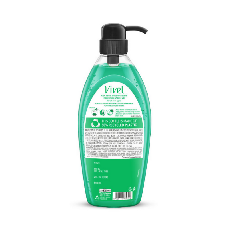 Vivel Aloe Vera & White Rose Scent Moisturizing Shower Gel