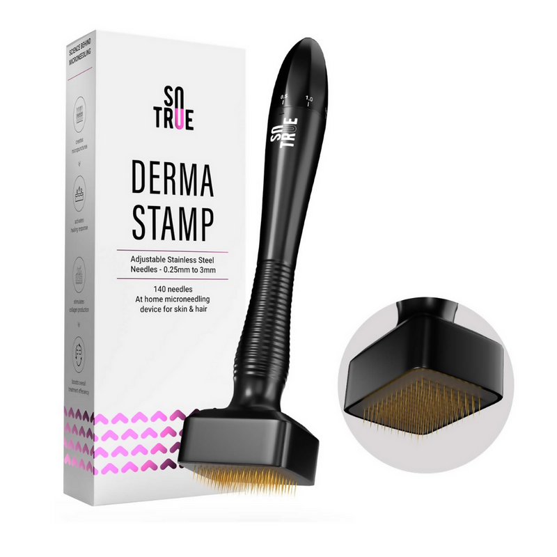 Sotrue Derma Stamp for Hair Growth | Adjustable Needles 0.25mm to 3mm