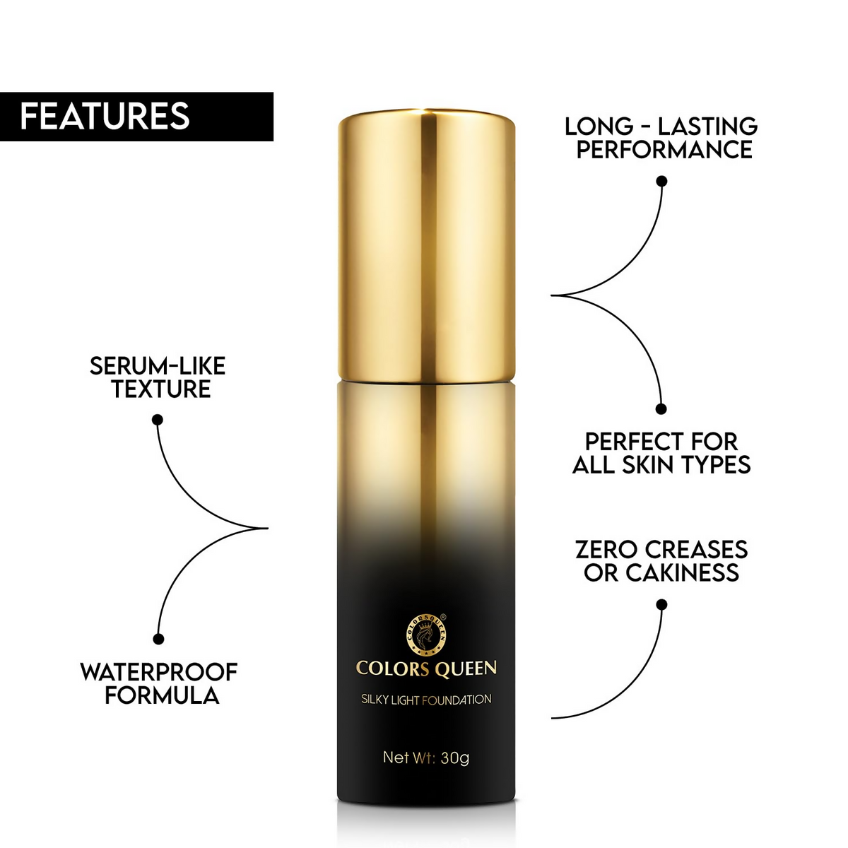 Colors Queen Silky Light Foundation - 05 Classic Ivory