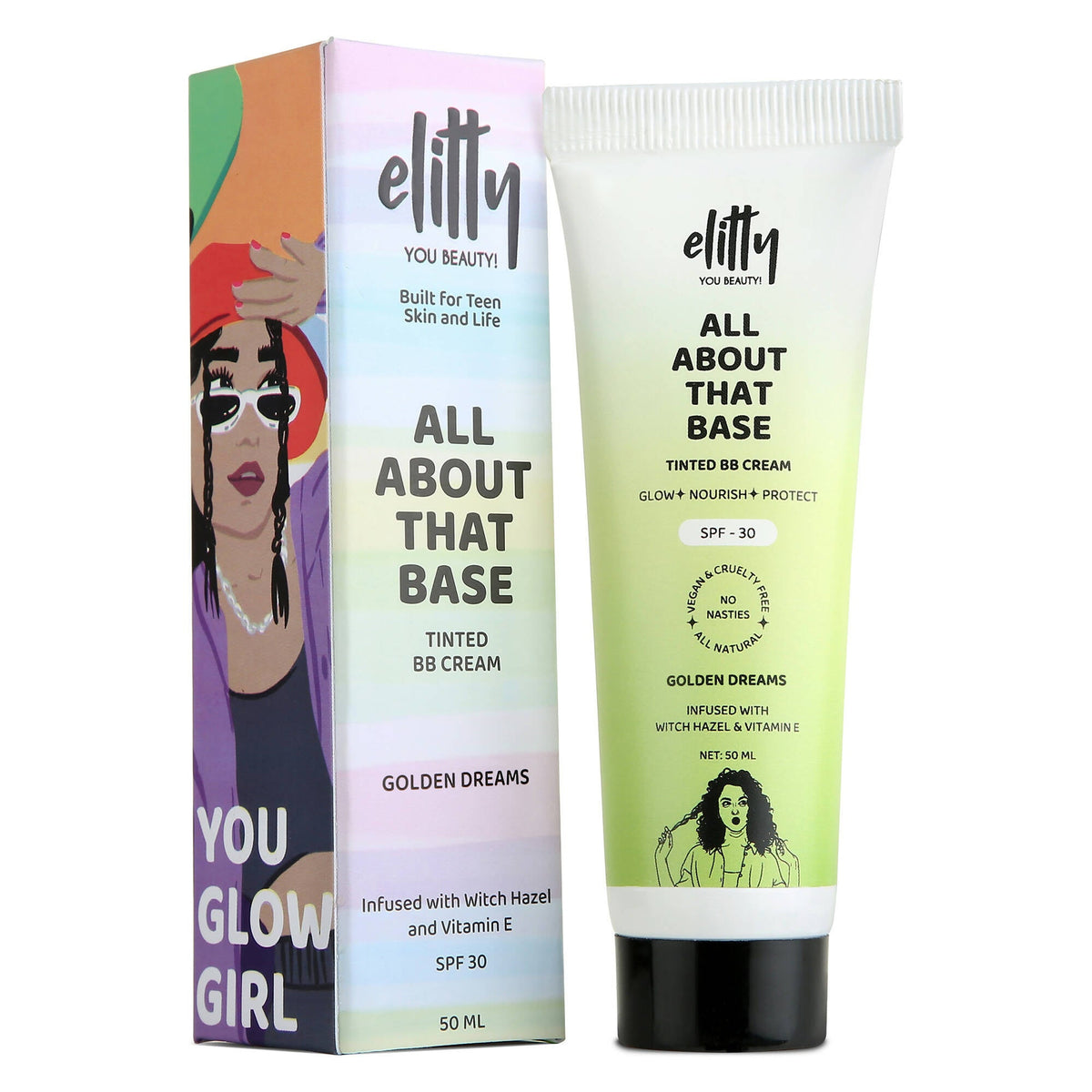 Elitty All About That Base Tinted BB Cream with SPF 30 - Golden Dreams (Deep)