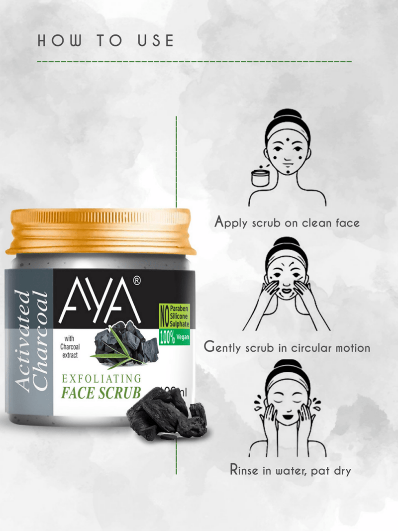 AYA Activated Charcoal Exfoliating Face Scrub