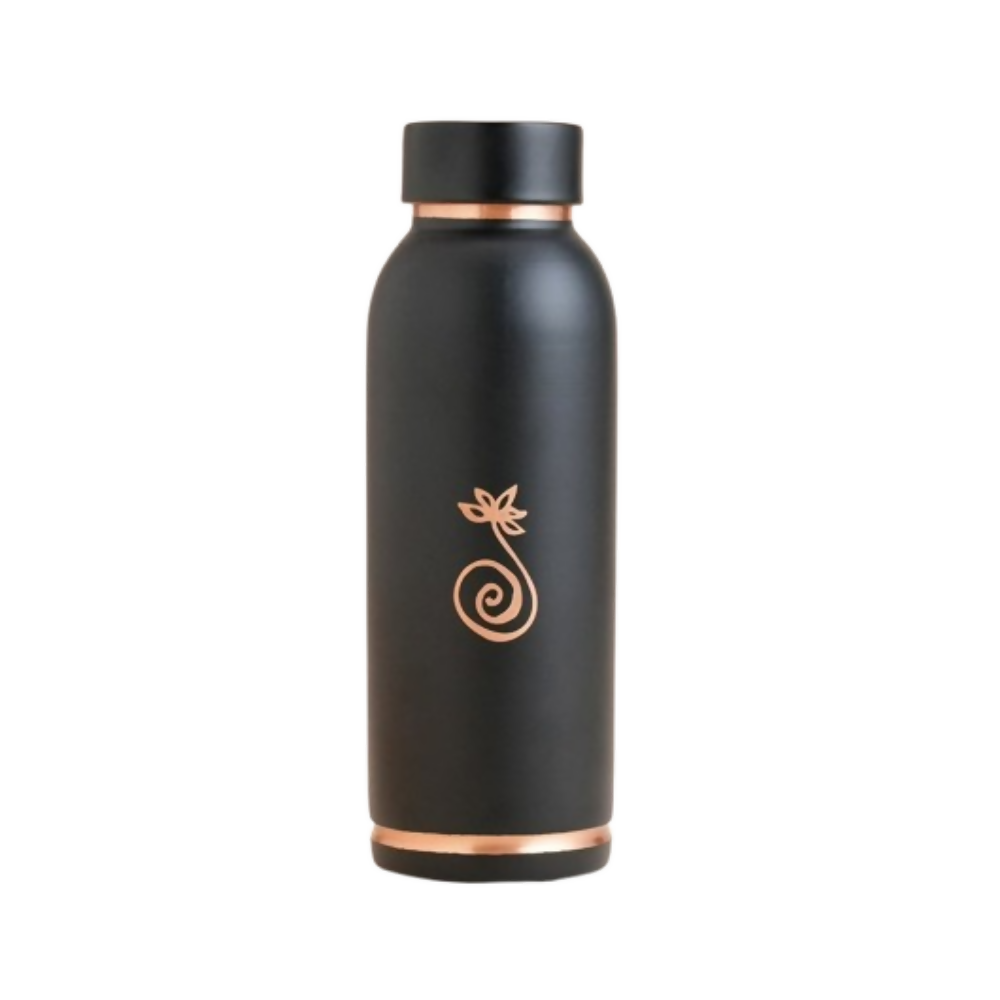 Isha Life Compact Copper Water Bottle (Coated) -700 ml