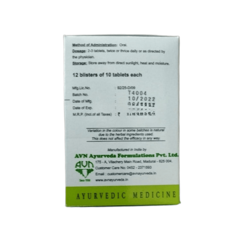 AVN Ayurveda Manjishtadi Kashayam Tablets