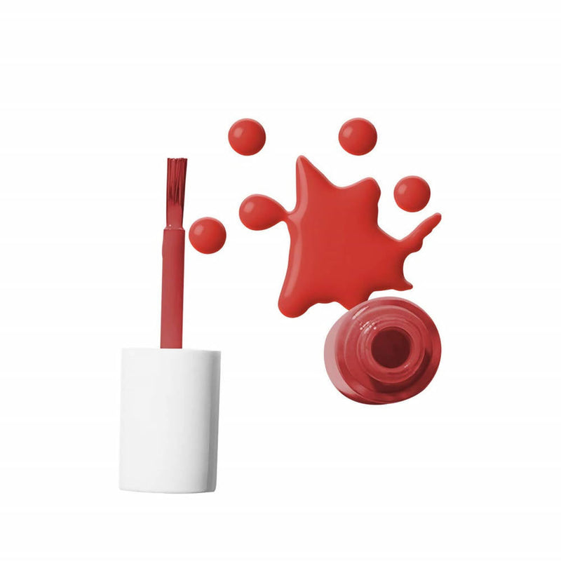 MYGLAMM LIT Flawless Finish Nail Enamel - Boi Bye - Stunning Red (7 Ml)